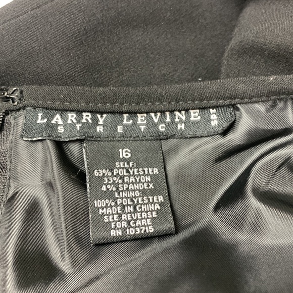 Larry Levine black stretch maxi skirt Sz 16 - Picture 9 of 11